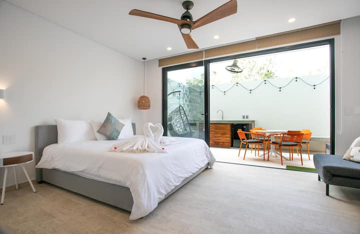 Loft with private pool, common oceanview rooftop, for sale, Region 8, Tulum.