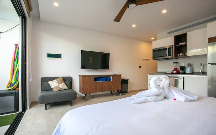 Loft with private pool, common oceanview rooftop, for sale, Region 8, Tulum.