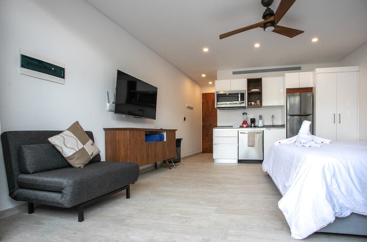 Loft with private pool, common oceanview rooftop, for sale, Region 8, Tulum.