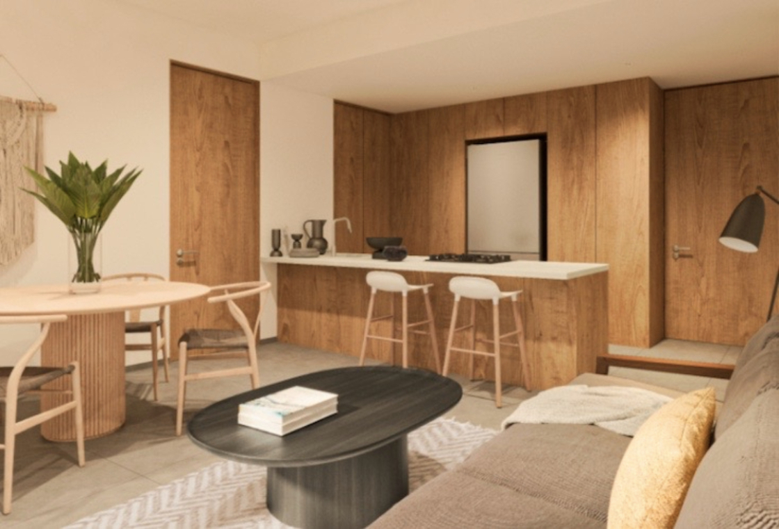 Luxury apartment with concierge, cinema, spa, gym, sky lounge, restaurant, dog area and more amenities in pre-construction, for sale Cancun.