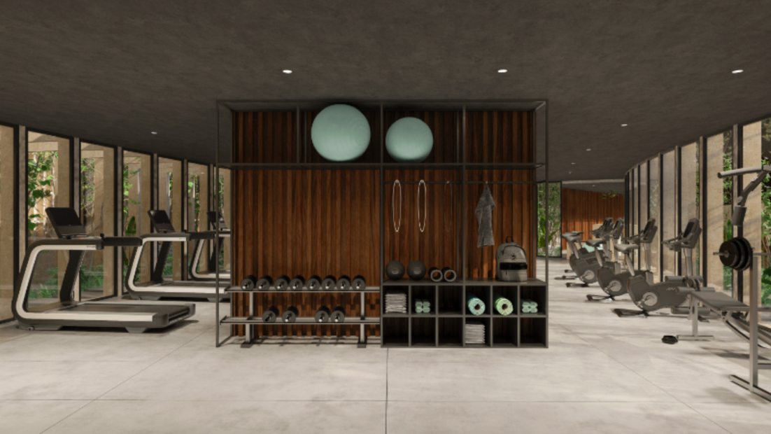 Luxury apartment with concierge, cinema, spa, gym, sky lounge, restaurant, dog area and more amenities in pre-construction, for sale Cancun.