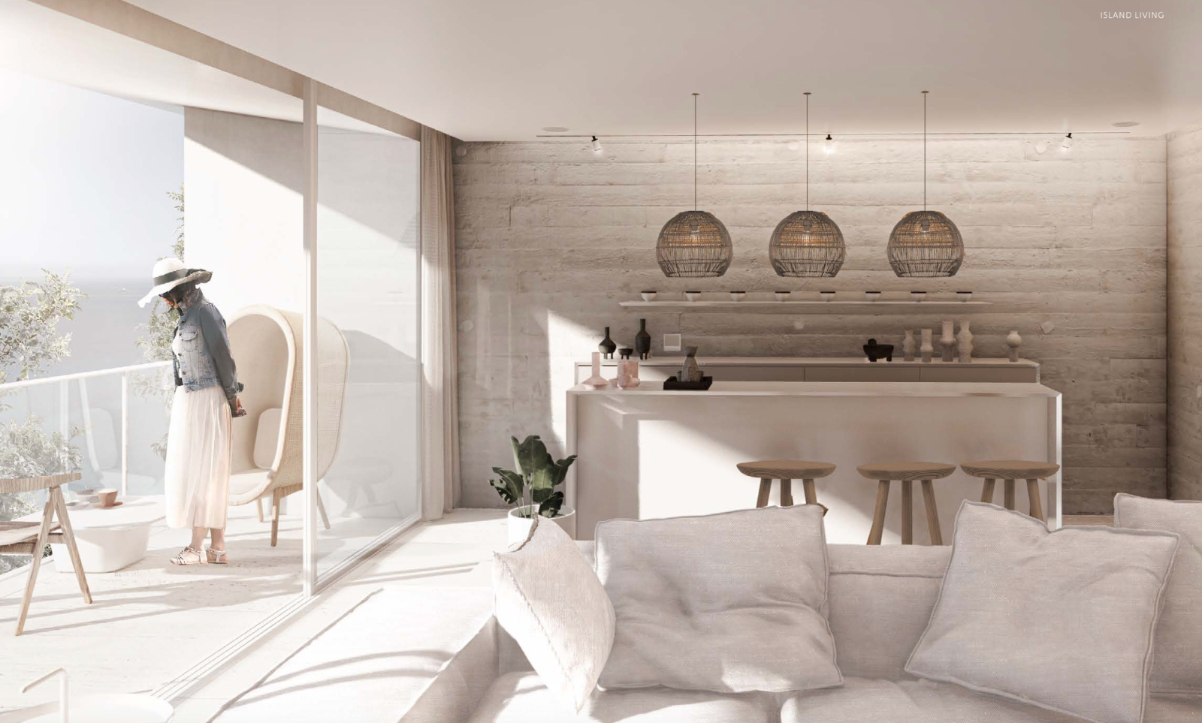 Ocean view condo, 4 bedrooms, private pool and garden, in front of the marina, pre-construction, for sale, South Hotel Zone Cozumel.