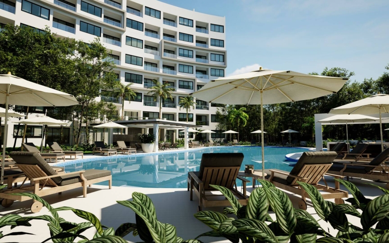 Apartamento con lock off, terraza, bodega y cuarto de lavado, con vista al bosque, spa, canchas deportivas, alberca, jacuzzi, club de ni&ntilde;os,