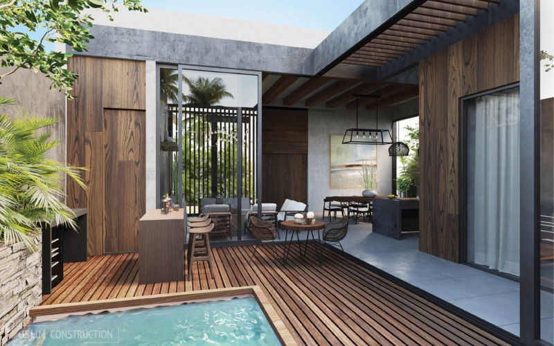 Casa amplia con piscina privada, terraza, patio, bar, bodega. Areas comunes, area zen, area de asadores, bar lounge