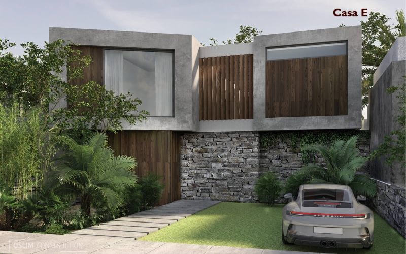 Two-level house with private pool, terrace, patio, bar, cellar. Common areas, zen area, barbecue area, lounge bar.