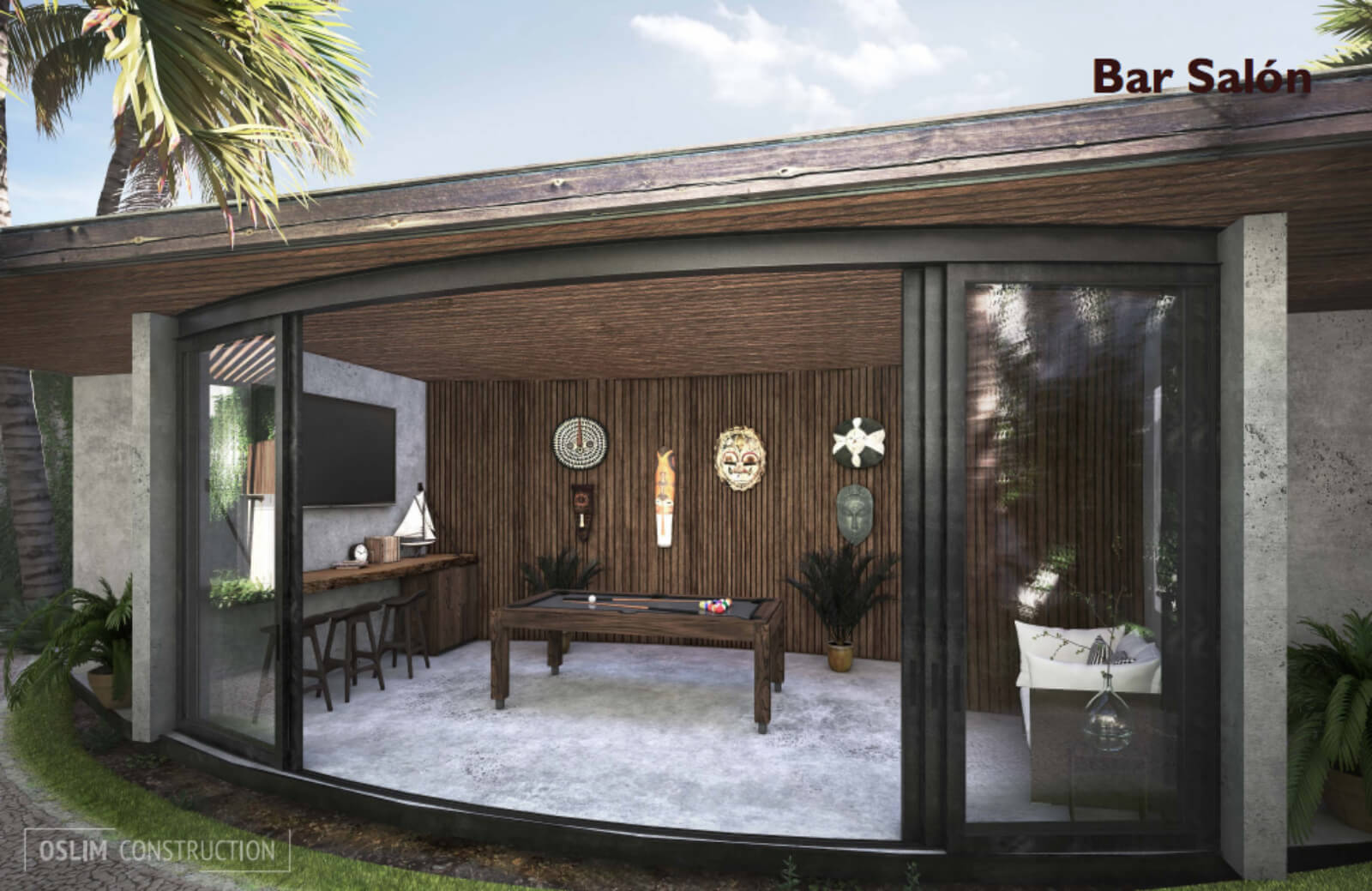 Casa en venta con piscina privada, dos niveles, terraza, patio, bar, bodega. Areas comunes, area zen, area de asadores, bar lounge.