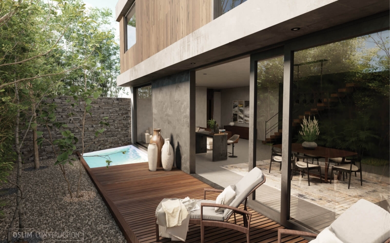 Casa luminosa con piscina privada, de dos niveles, adem&aacute;s de terraza, 139 m2 de patio, bar, bodega