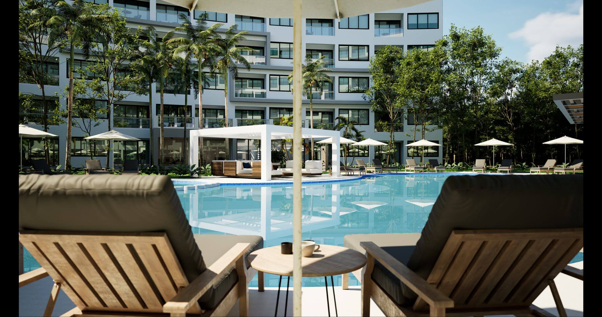 Condo with rooftop and pool, for sale, Downtown, Playa del Carmen.