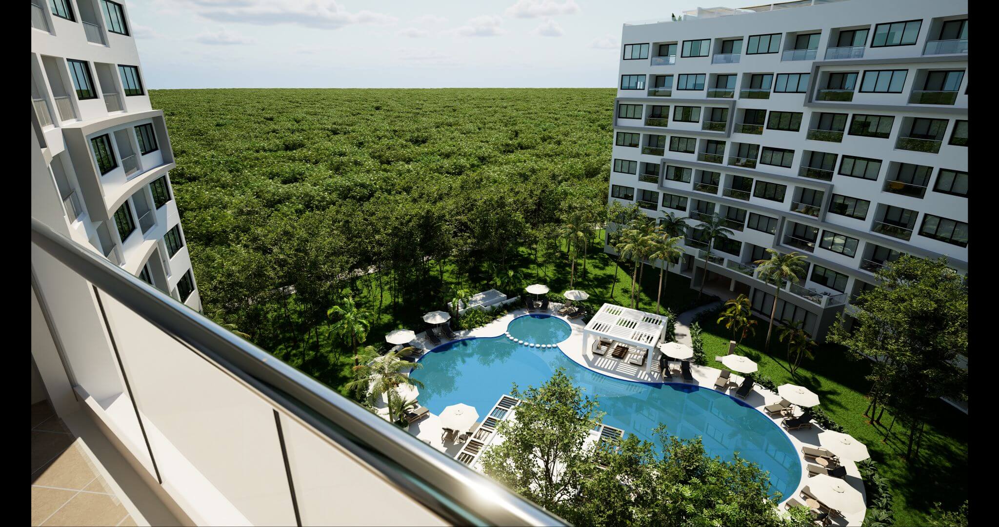 Condo 350 meters from the beach with lock off system, ocean view pool, art gallery, unique design, roof garden with jacuzzi, for sale in Pla