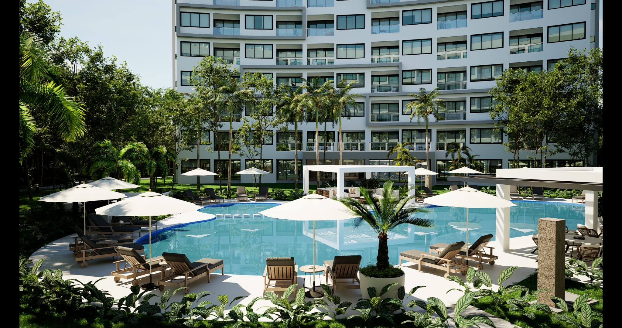 Condo 350 meters from the beach with lock off system, ocean view pool, art gallery, unique design, roof garden with jacuzzi, for sale in Pla