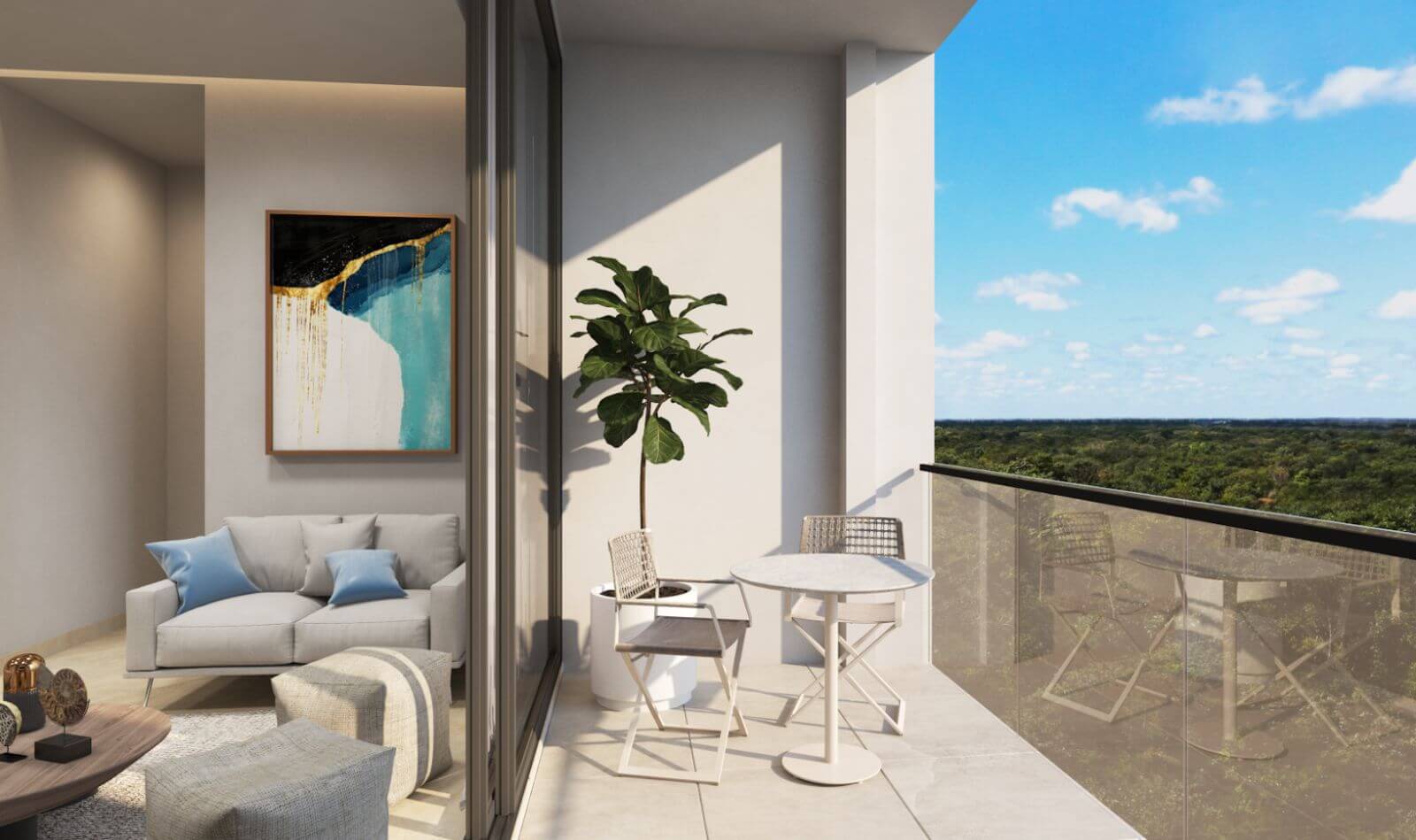 Condo 350 meters from the beach with lock off system, ocean view pool, art gallery, unique design, roof garden with jacuzzi, for sale in Pla