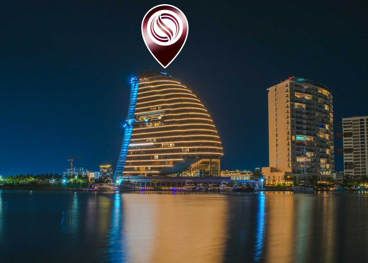 Departamento con vistas al canal y alberca, Puerto Canc&uacute;n, Canc&uacute;n