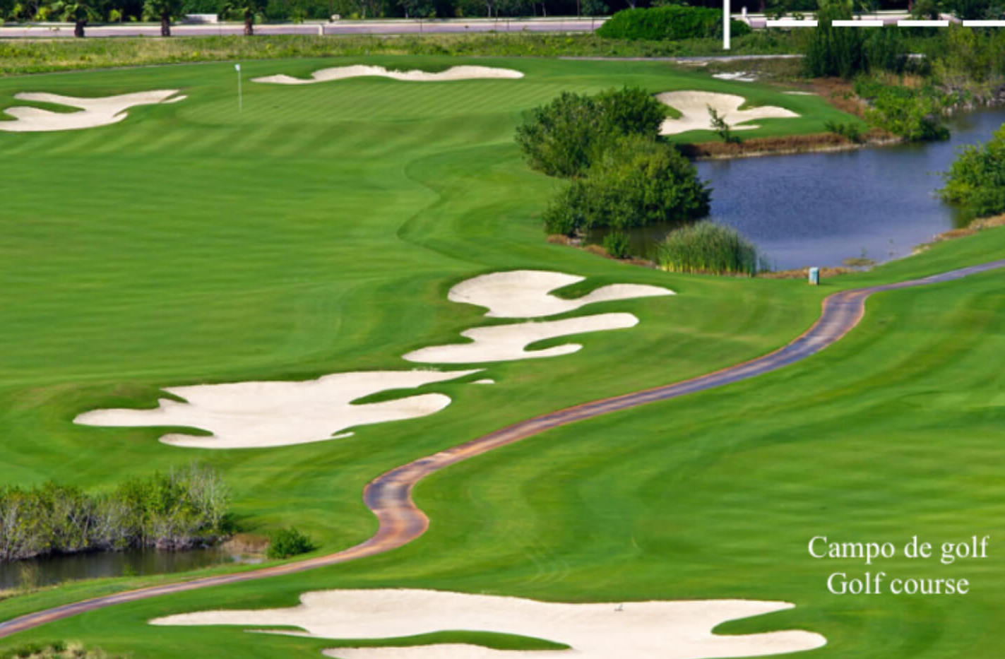 Apartment in front of the marina, golf course views and nature reserve.