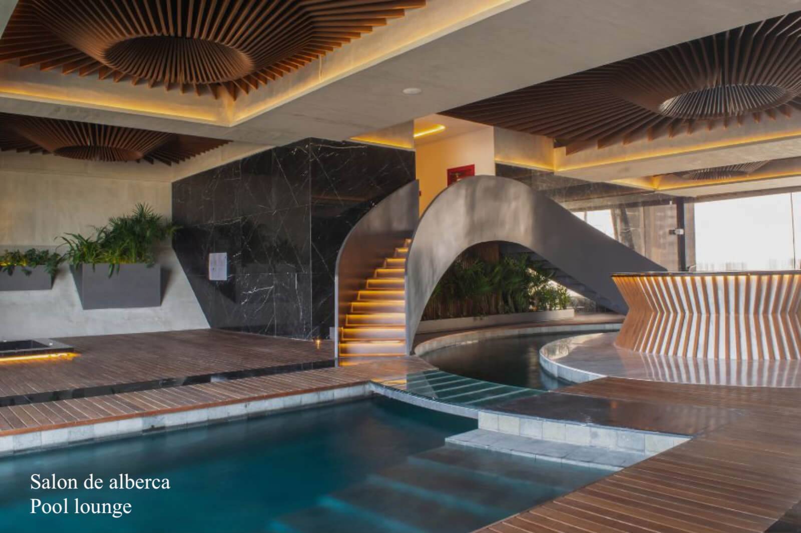 Condo with ocean and marina views, with amenities: infinity pool, spa, gym, lounge area, meeting room, lobby, located in Puerto Cancun