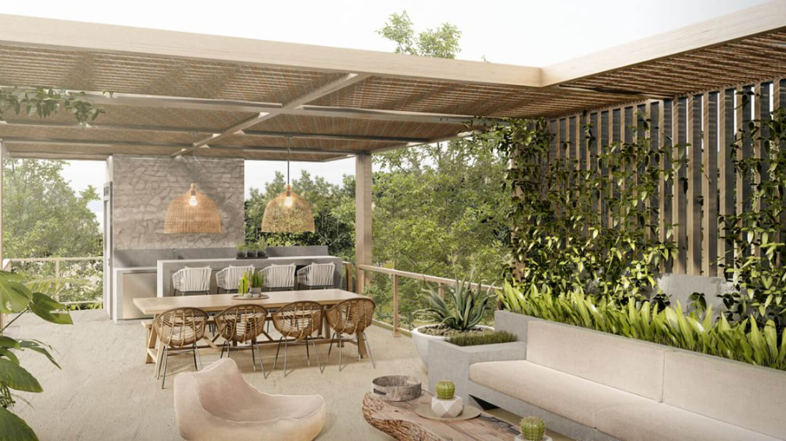 Condominium with private pool, mountain view for sale in Huatulco.