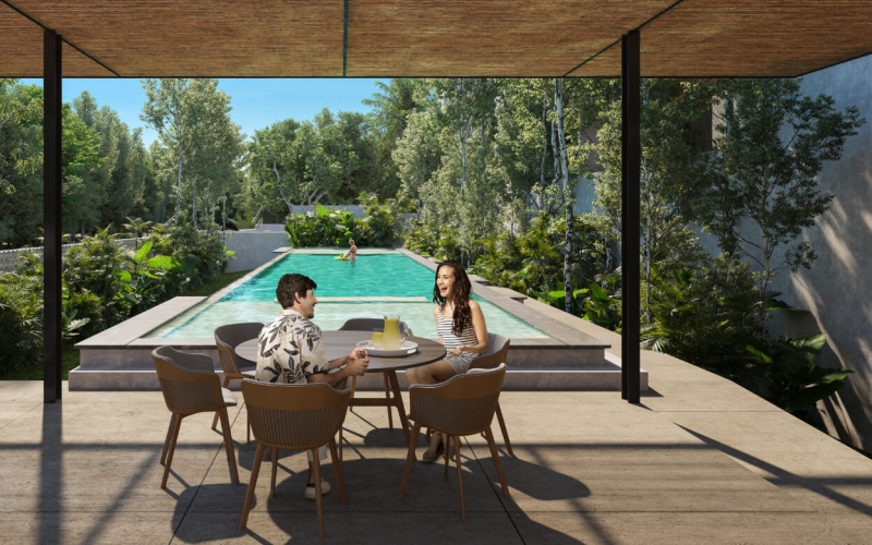 Condo for sale with balcony and amenities, swimming pool, gym, yoga area, barbecue area, coworking, childrens play area and more