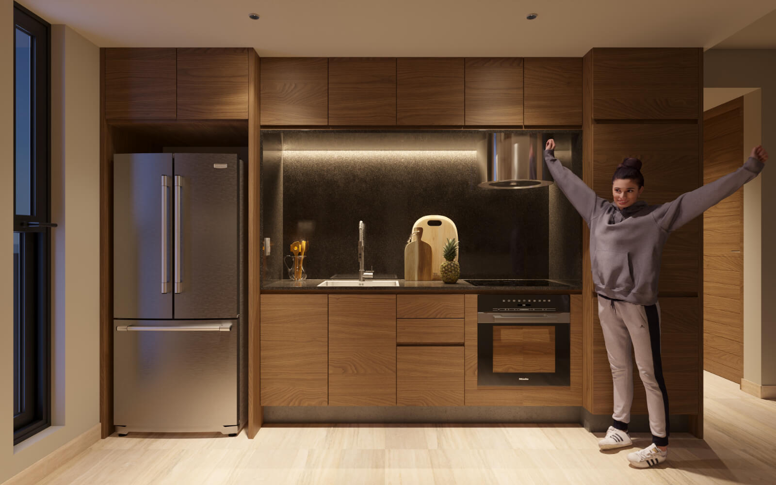 Penthouse with 21 m2 terrace, infinity pool, pet spa, cowork, gym, pre-construction, on Nader Avenue, Cancun, for sale.