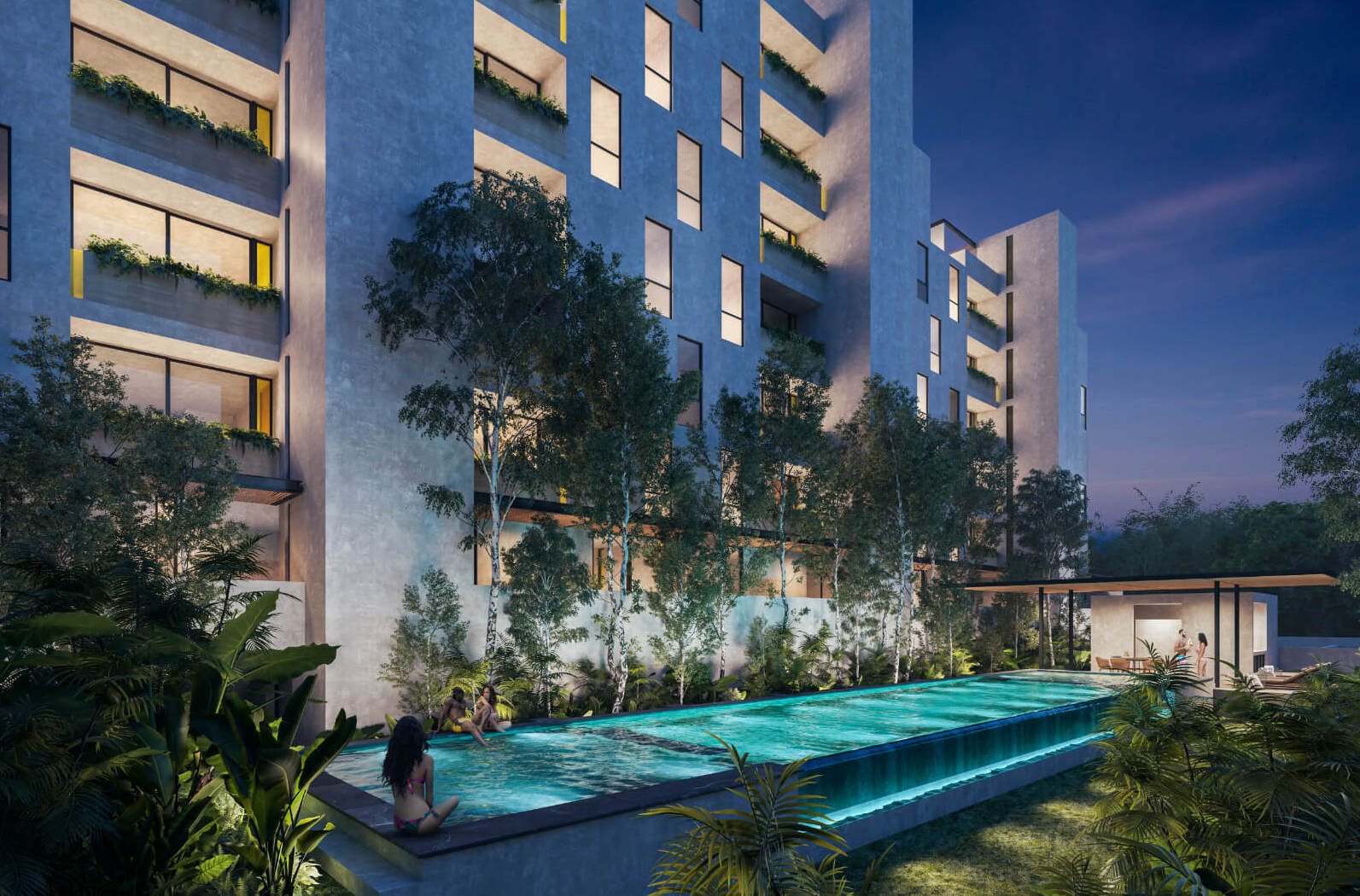 Penthouse with 21 m2 terrace, infinity pool, pet spa, cowork, gym, pre-construction, on Nader Avenue, Cancun, for sale.