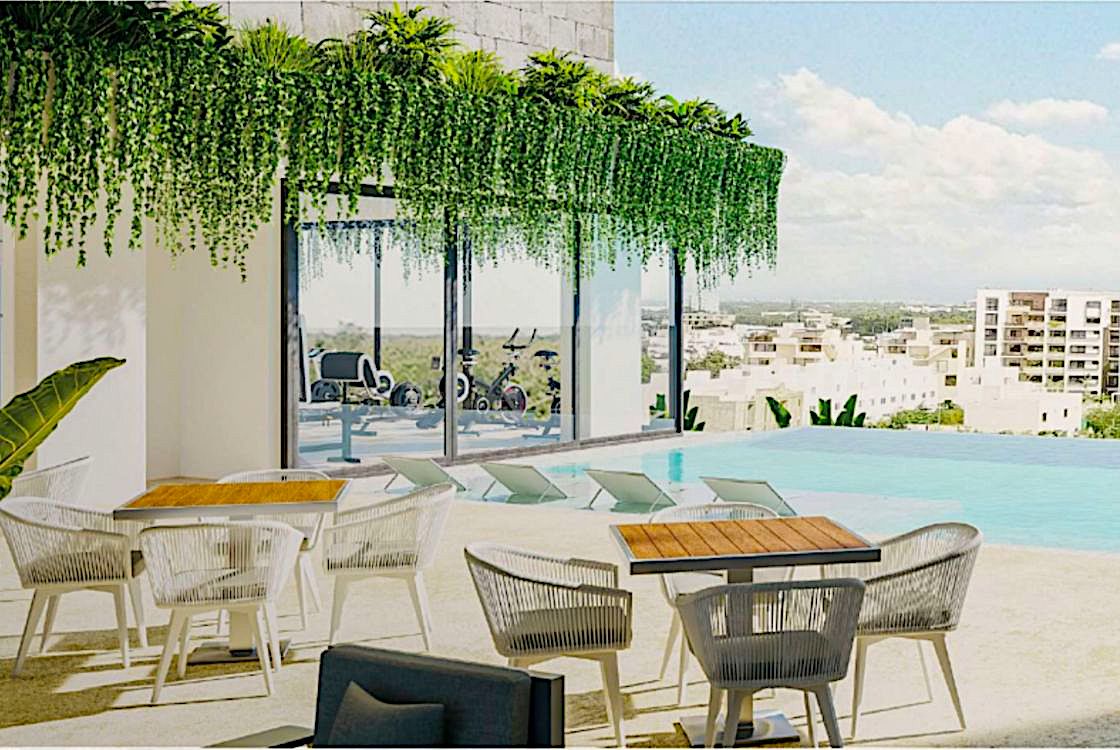 Condominio con terraza,en venta, Zona aeropuerto, Cancun.