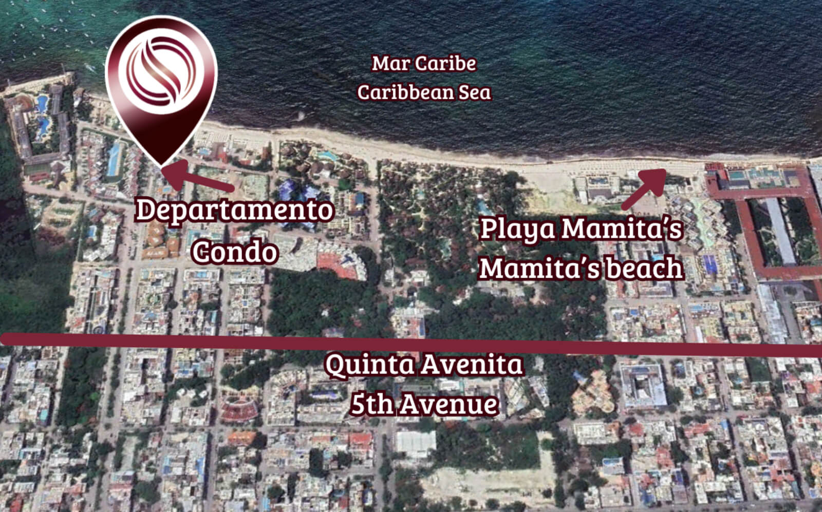 Condominium with garden, terrace, pool, sauna and jacuzzi, for sale, Playacar, Playa del Carmen.