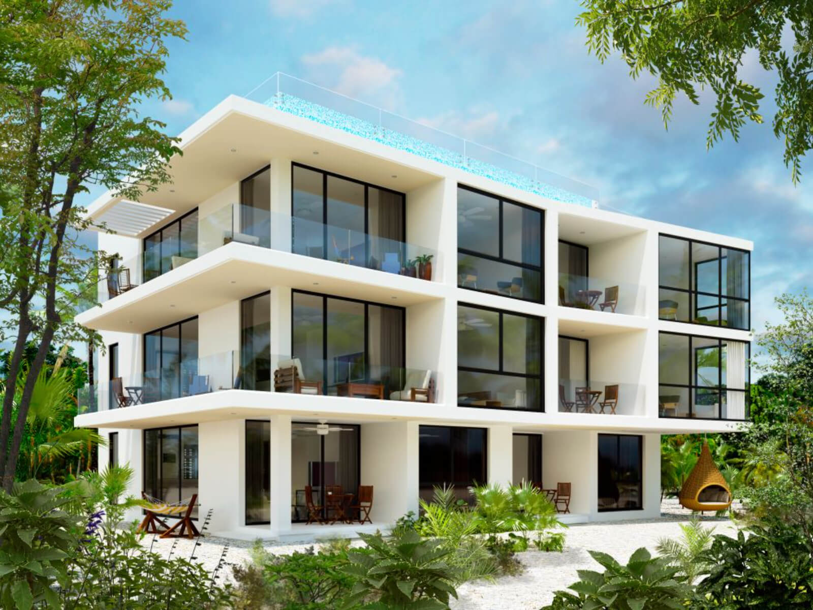Condo con Balcon, infinity pool y Jacuzzi con vista al mar en venta,  zona centro, en Cozumel, Quintana Roo.