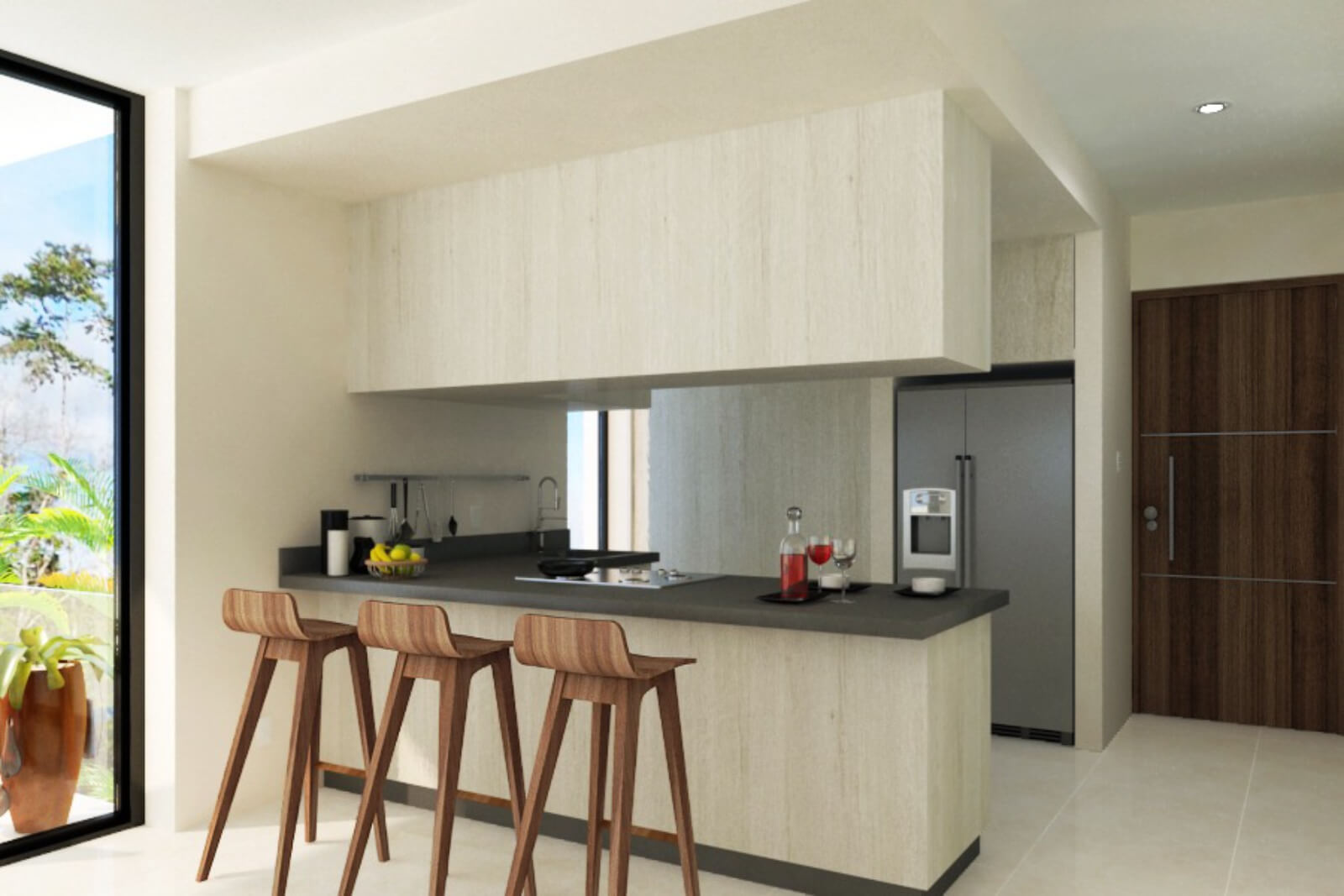 Condo con Balcon, infinity pool y Jacuzzi con vista al mar en venta,  zona centro, en Cozumel, Quintana Roo.