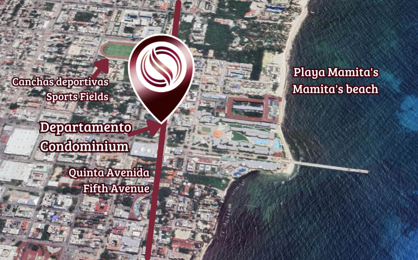 Condo 5 minutes from the beach with jacuzzi, 2 pools, yoga area, gym, coworking, for sale Playa del Carmen