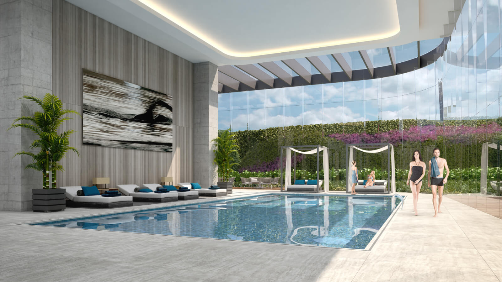 Luxury condo with 30 amenities, 13,000 m2 of green areas, designed by renown architect firm, Fuentes del Pedregal, for sale Mexico City