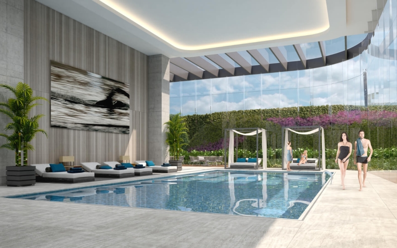 504 m2 apartment, with family room, service room with bathroom, with spa, kids club, dog park, coworking, gym, cigar room, event room, immed