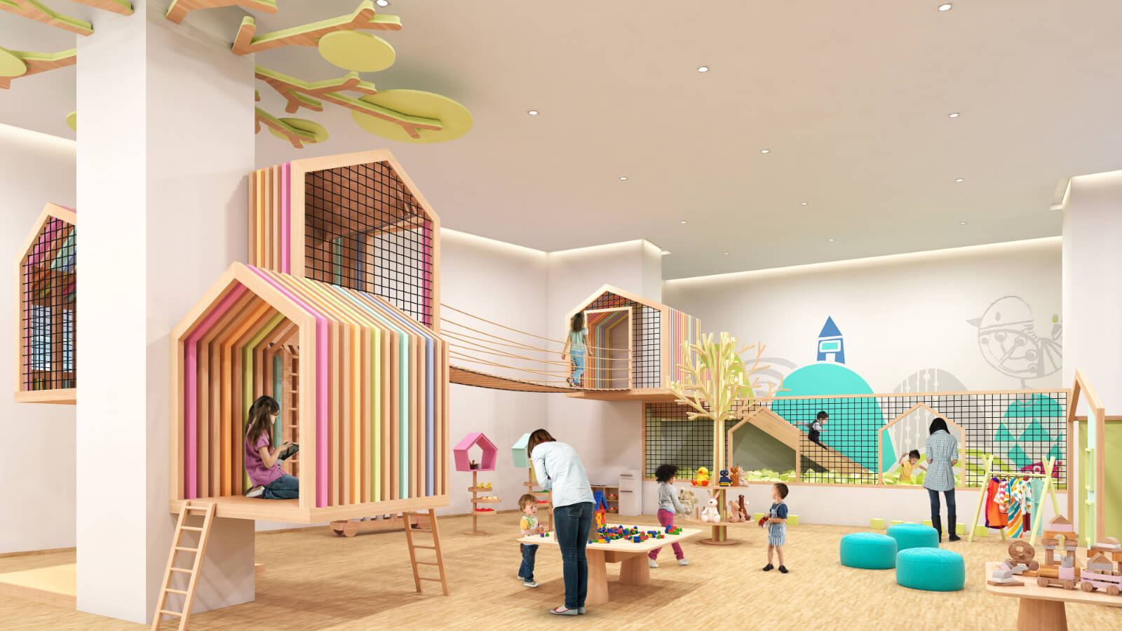 Condominium with wrap-around terrace, TV room, service room with bathroom, amenities for all ages, under construction in Bosque Real, Naucal