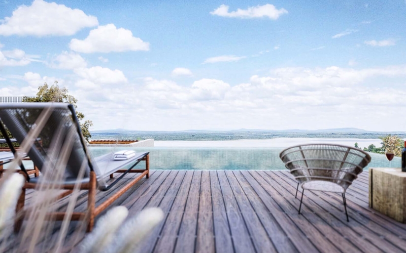 Villa with roof garden, terrace with barbecue, parking for 3 cars, clubhouse, cinema, pool, jacuzzi, pre-construction, for sale La Presa