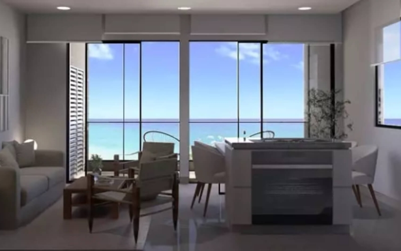 Ocean view apartment, hotel amenities for sale Cozumel South Hotel Zone