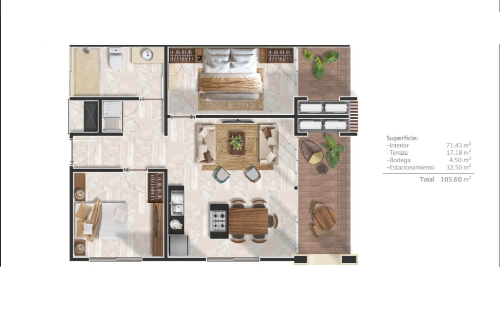 Apartment near the beach, room &amp; pool service, fire pit, playground for children, hammock area, surrounded by green, 1 km from the beach pre