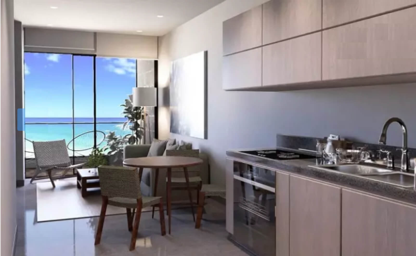 Apartment near the beach, room &amp; pool service, fire pit, playground for children, hammock area, surrounded by green, 1 km from the beach pre