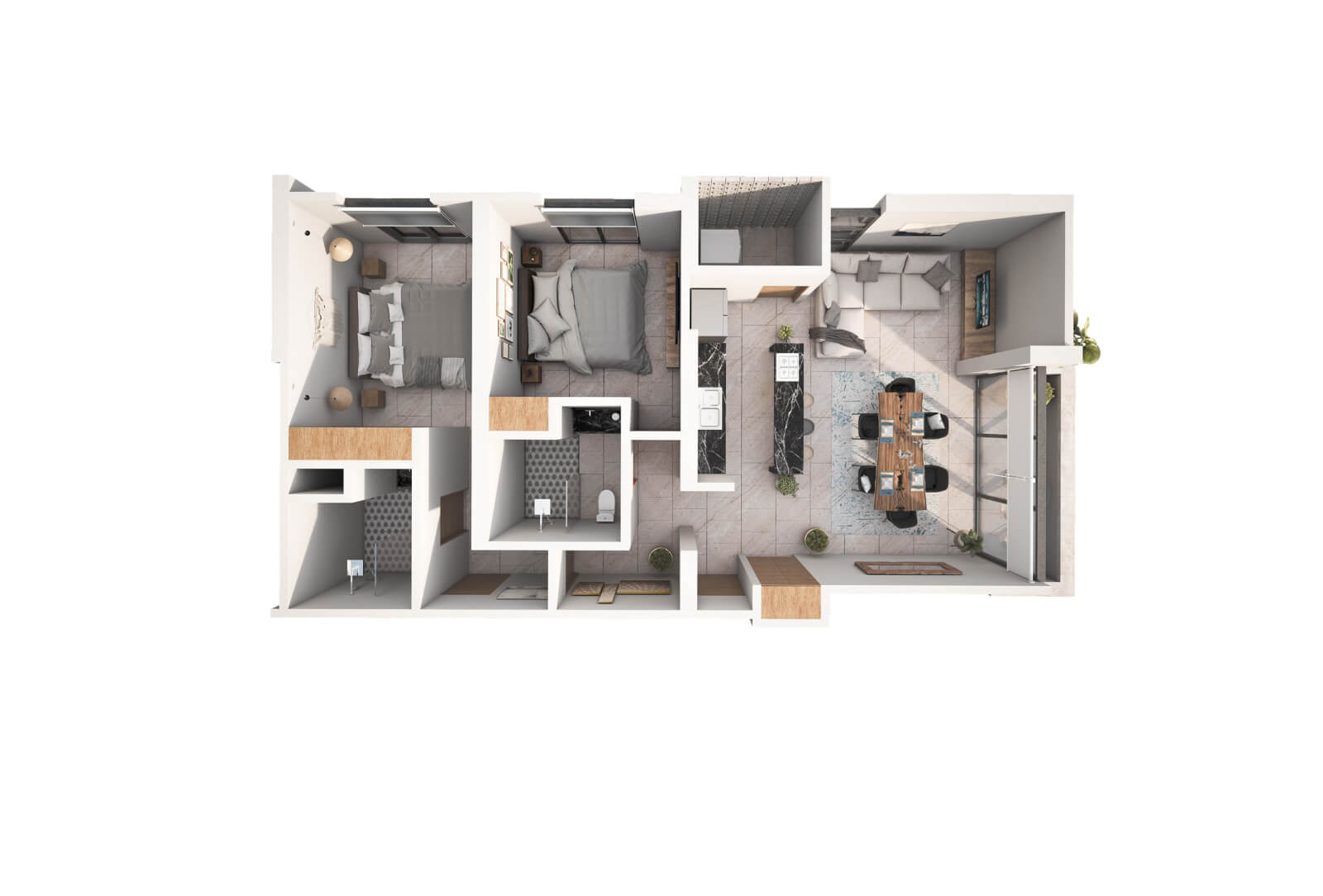 Rooftop with ocean view pool, 3 bedroom condo for sale in Cozumel