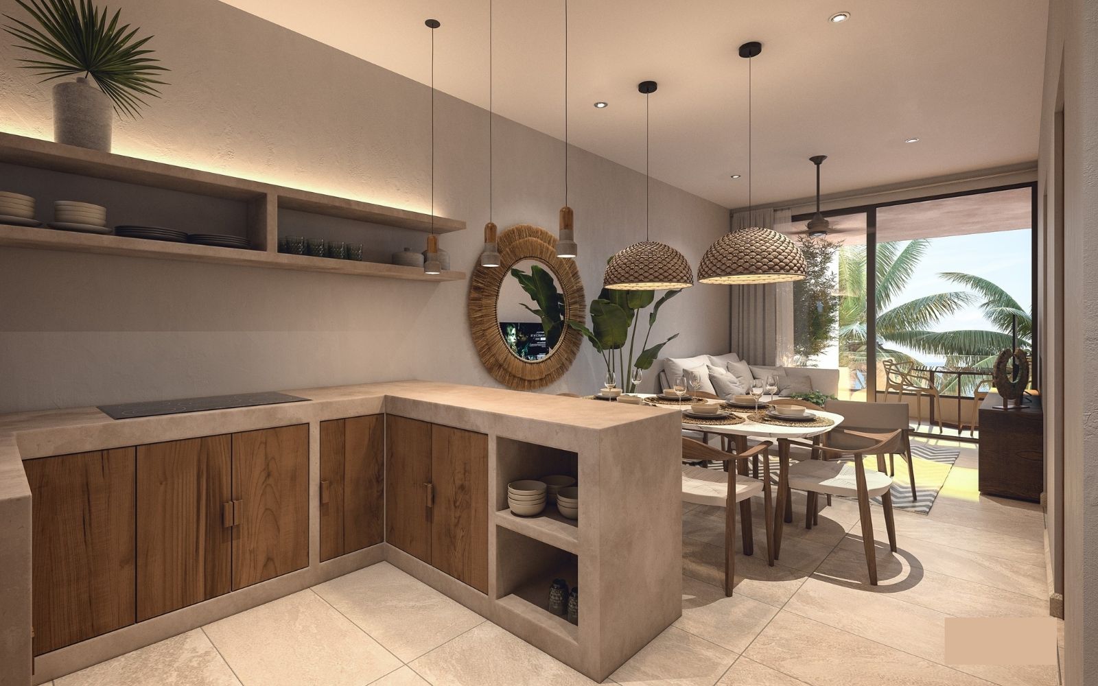 Beachfront condo with terrace and private Jacuzzi, pre-construction, for sale in Puerto Morelos.