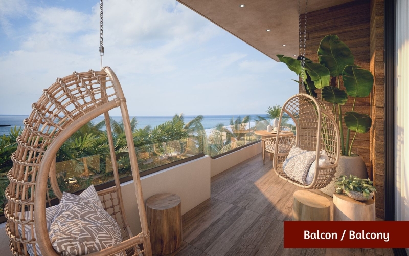 Condo steps from the sea, with ocean view, roof top for sale, Puerto Morelos