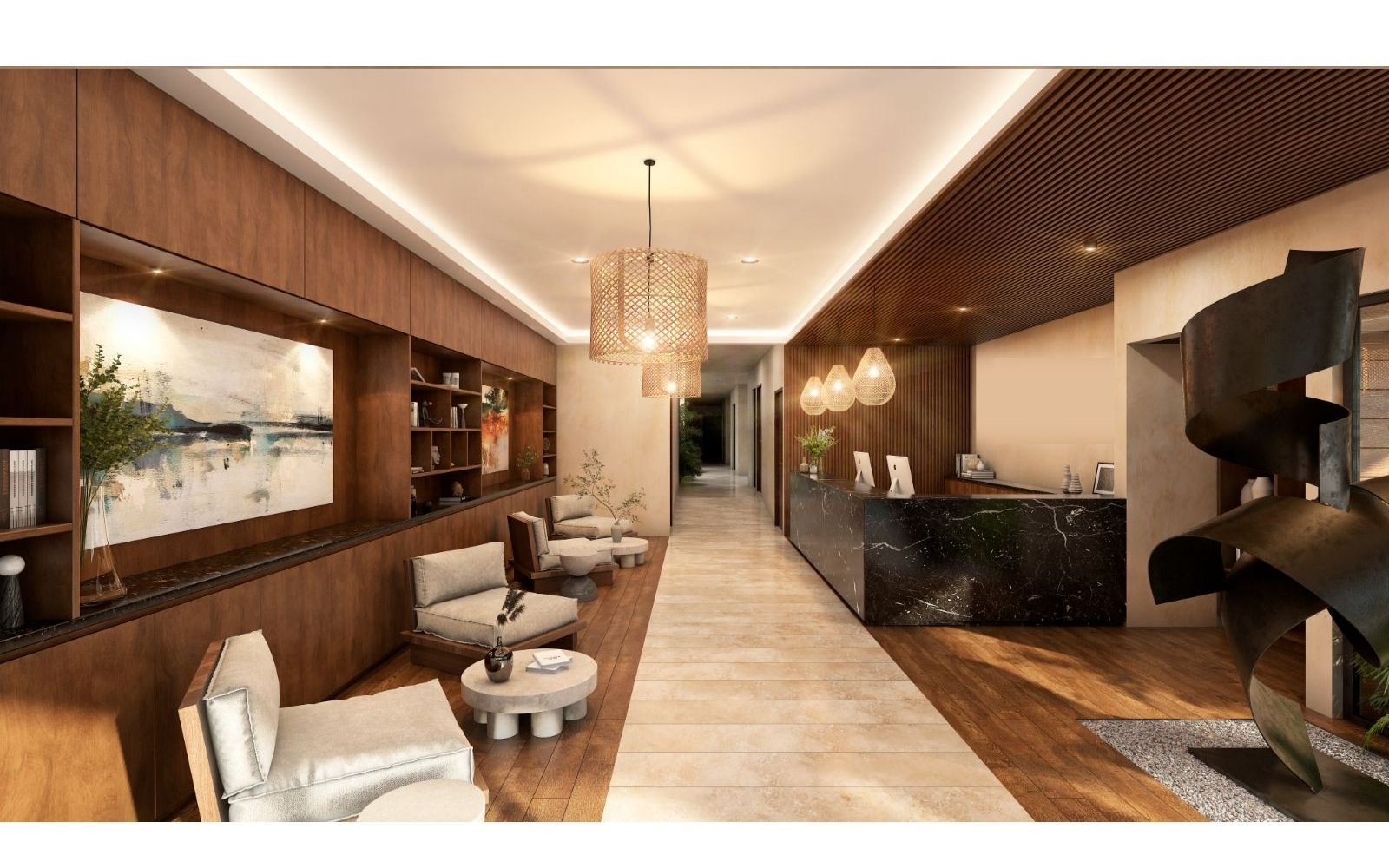 Apartment with private pool, gym, spa area, pre-construction, sale,  downtown area, Playa del Carmen.