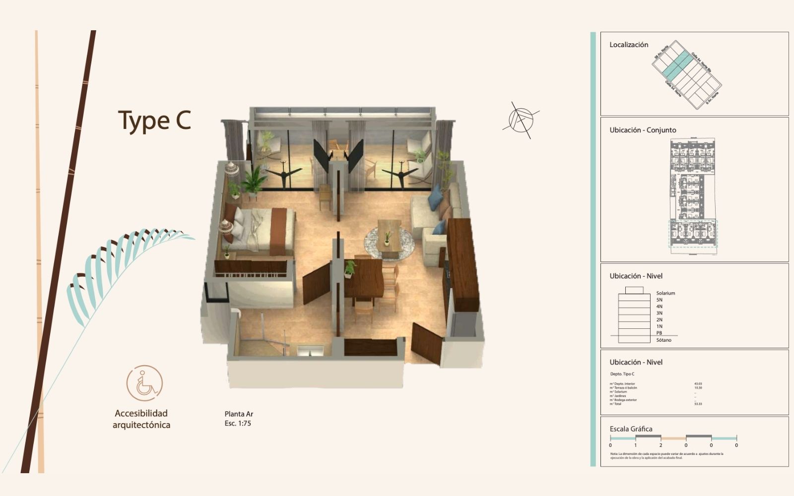 1 Bedroom condo, steps to the beach for sale, Downtown, Playa del Carmen