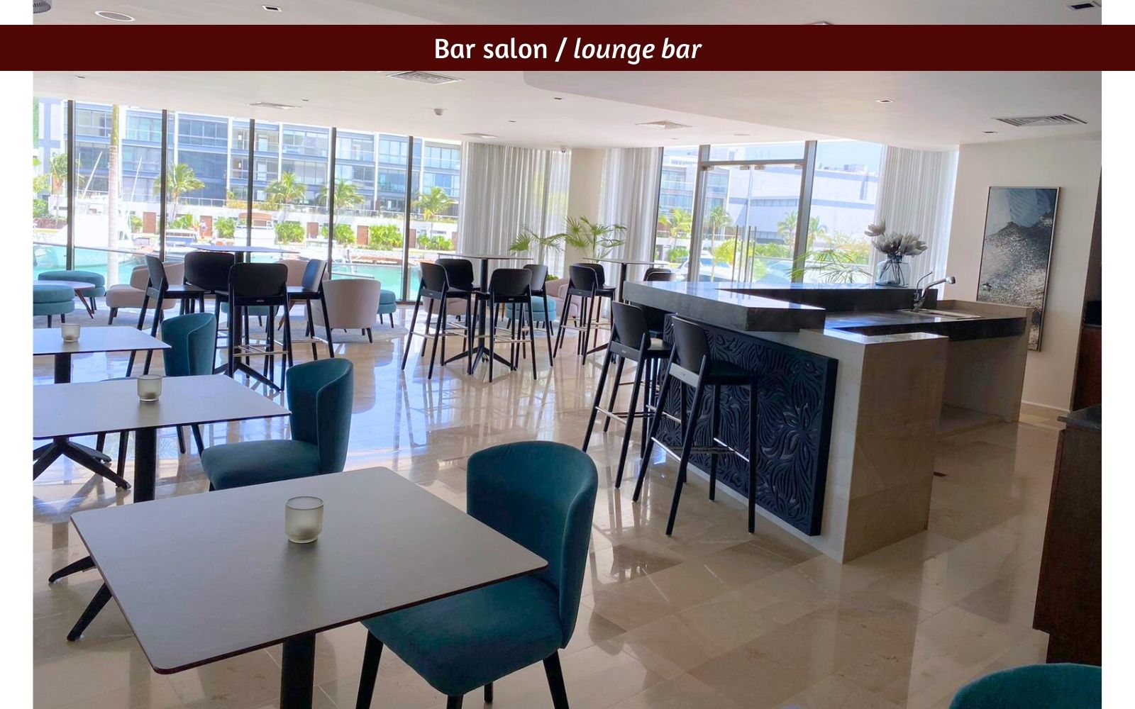 Condo de 3 recamaras con vista al mar y la marina, con amenidades: alberca infinity, spa, gimnasio, area lounge, salon de eventos, lobby