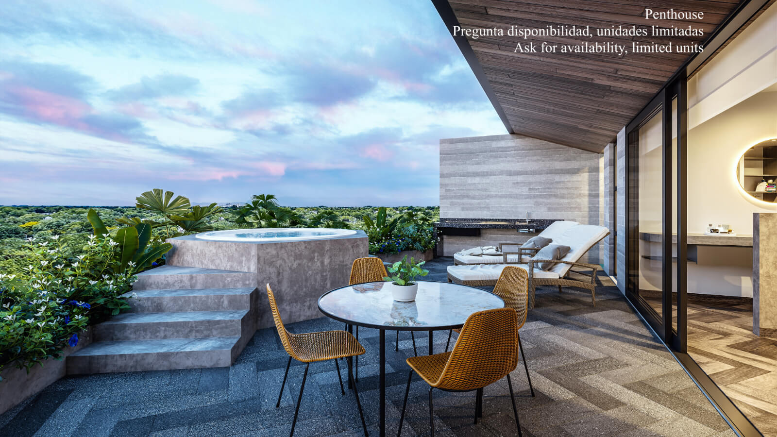 Studio with terrace, spa, pet friendly, for sale, Downtown, Playa del Carmen