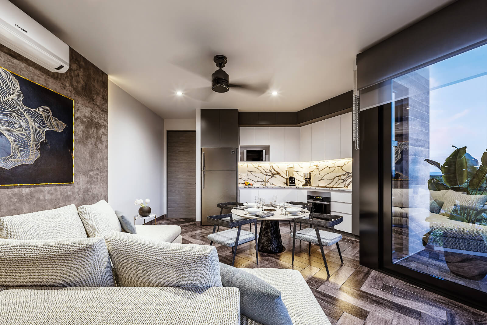 Condo with double terrace and jacuzzi for sale, Downtown, Playa del Carmen.