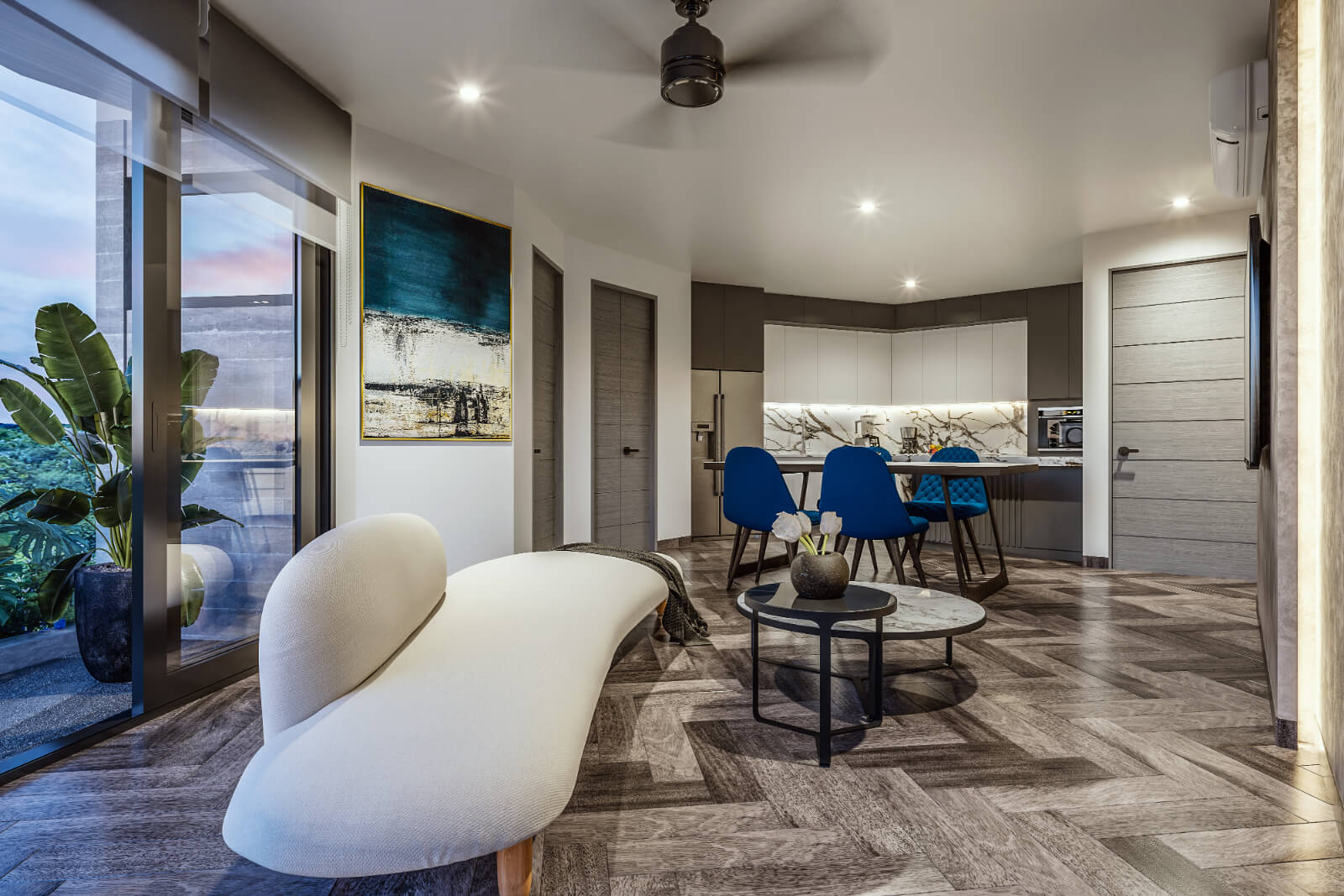 Condo with double terrace and jacuzzi for sale, Downtown, Playa del Carmen.