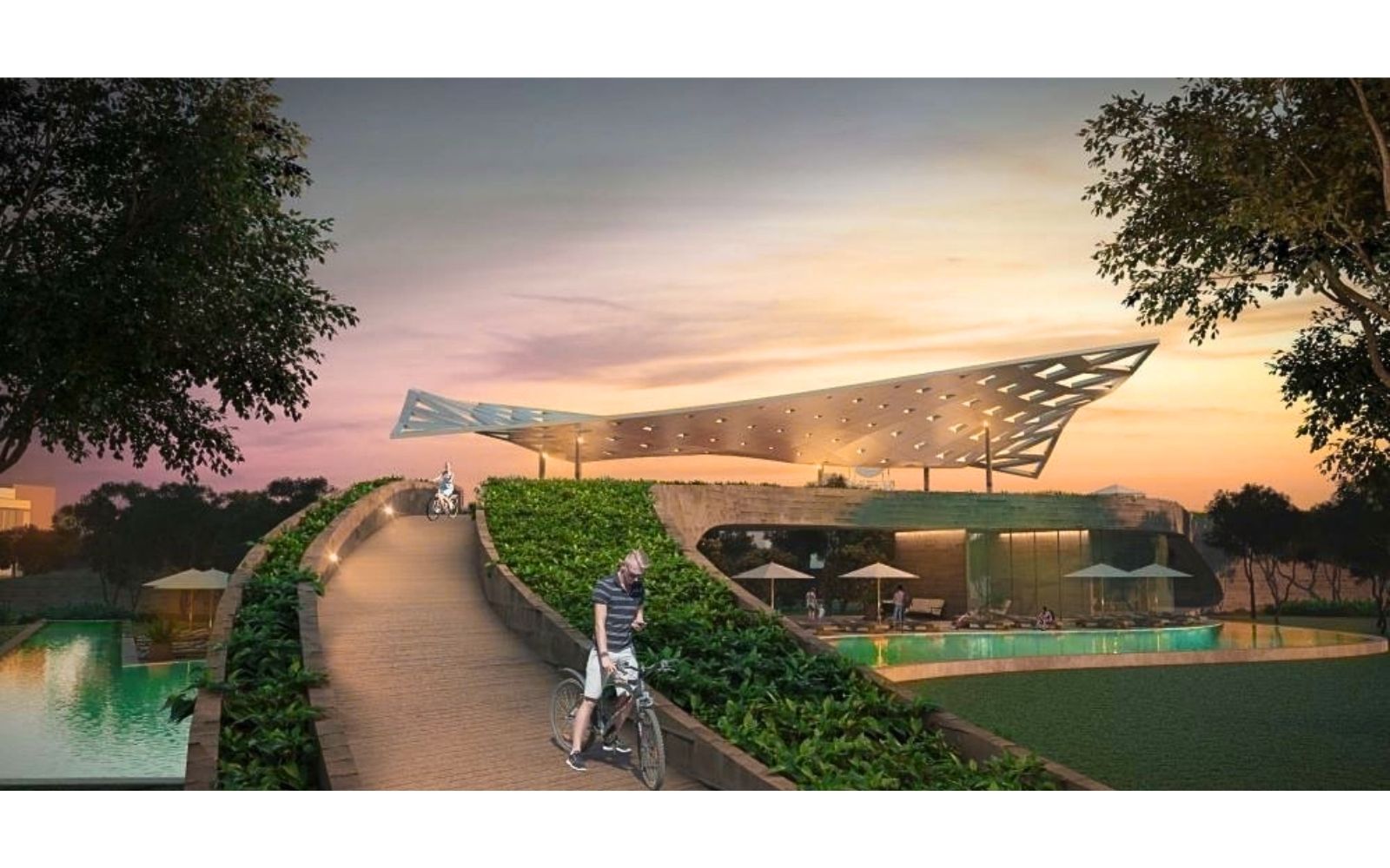 Land of 1,075 m2 i in a gated community with swimming pool, sports fields, pet park, games, spa, and much more amenities for sale in the Nor