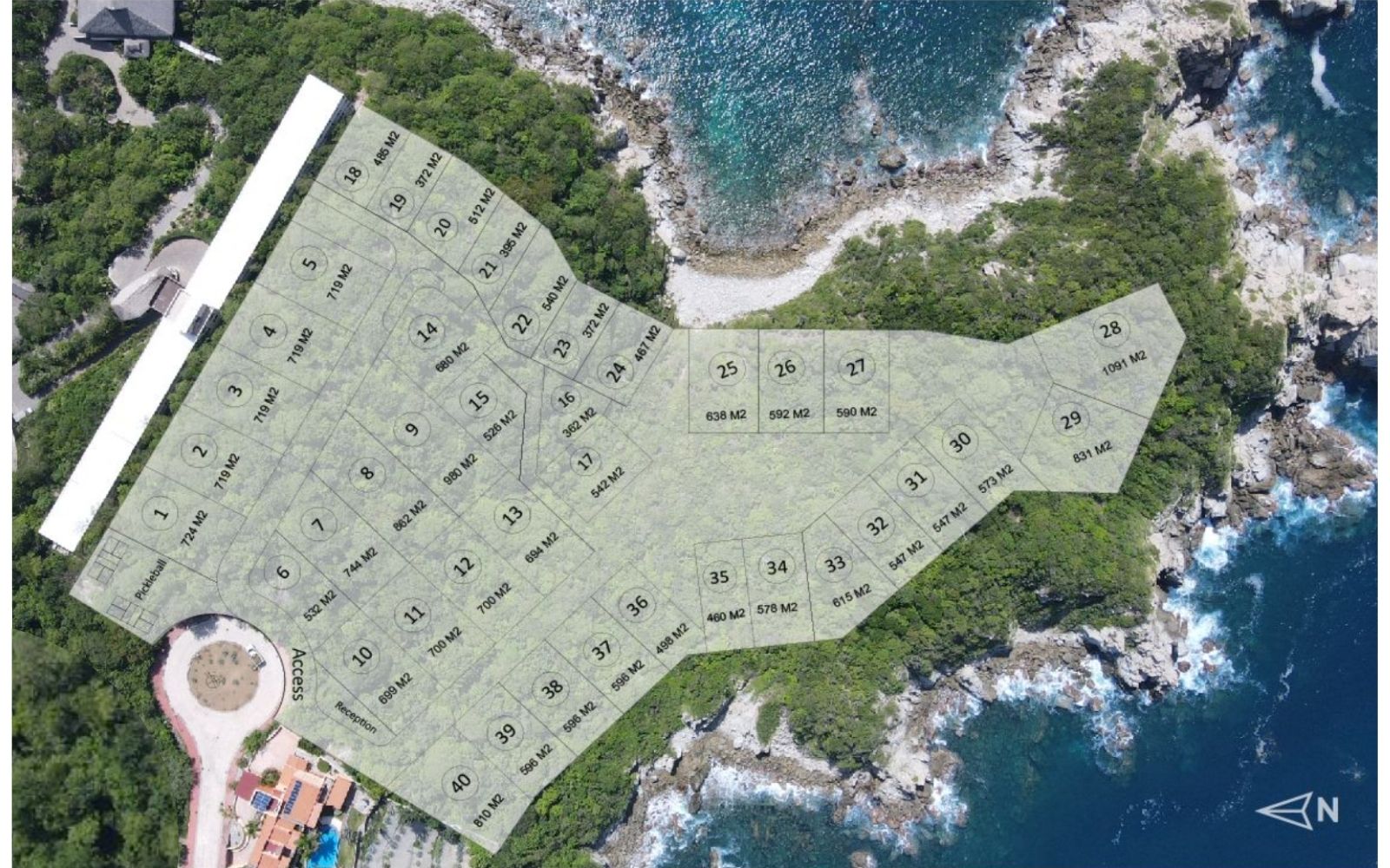 Ocean-view lot, 3-minute walk to beach access, for sale, Huatulco