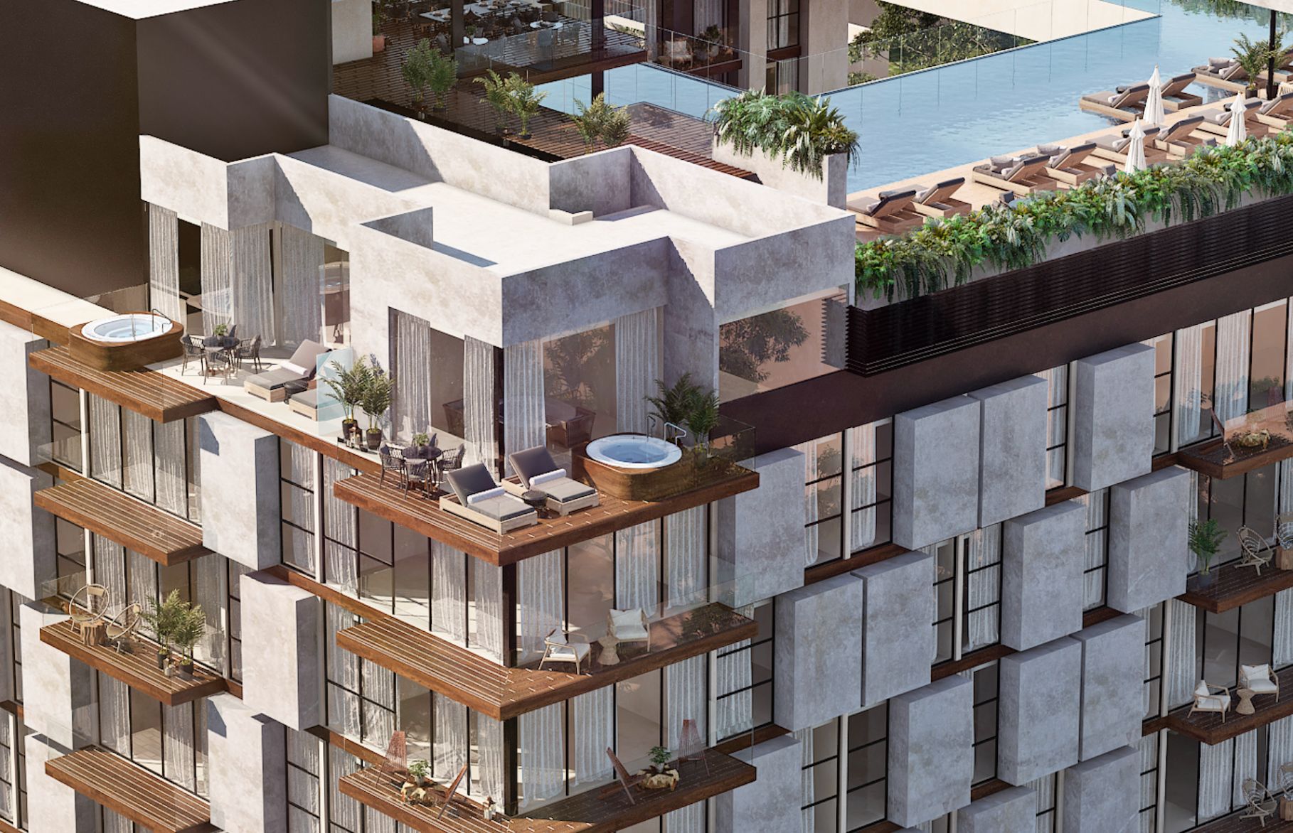 Condo with Pool and Beach Club for Sale, Coco Beach, Playa del Carmen