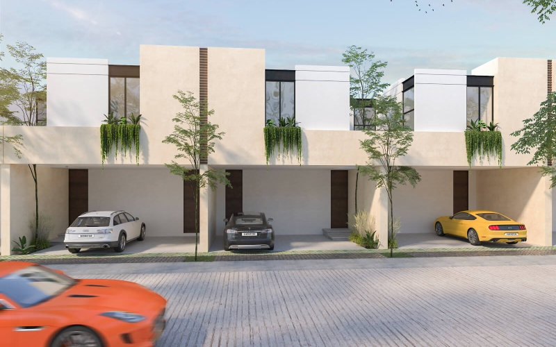 House with pool, solar panel, clubhouse with amenities, pre-sale in Merida