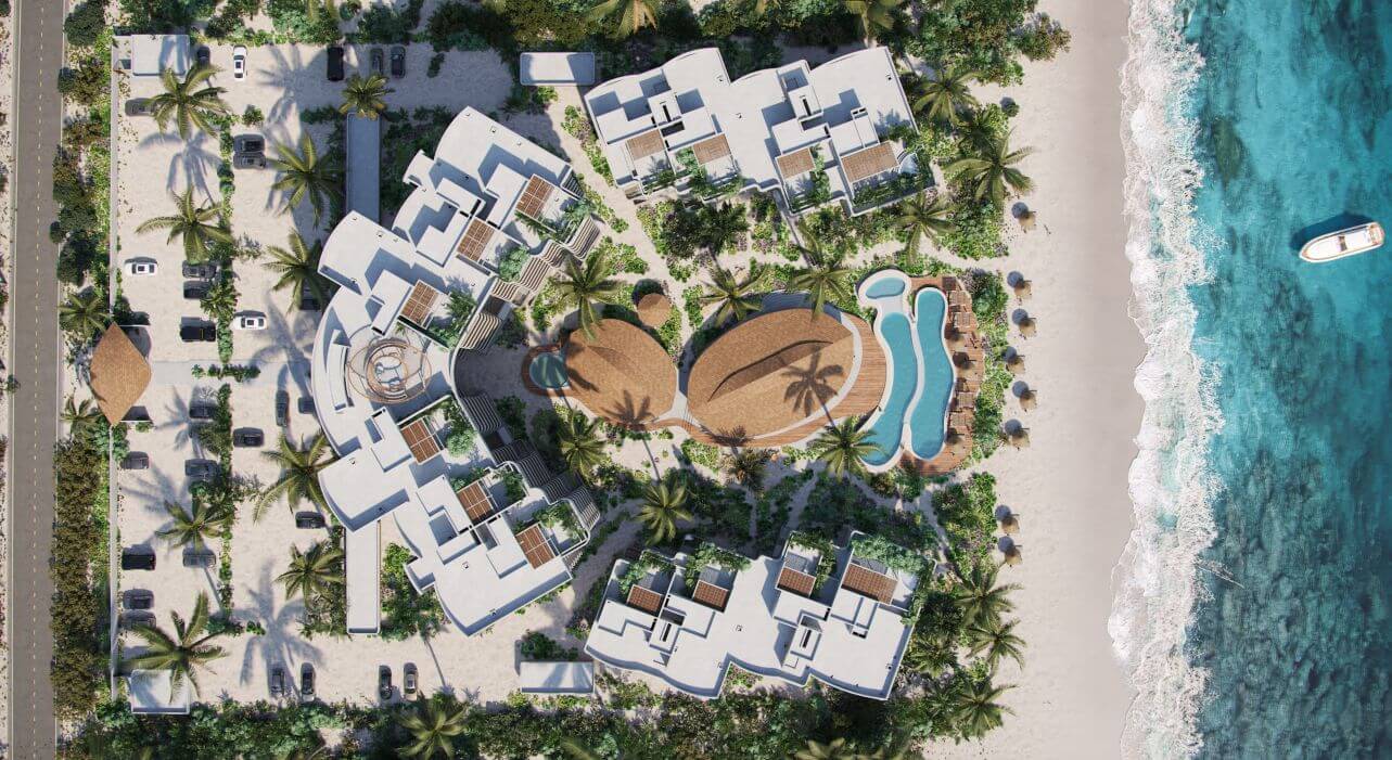 Beachfront condominium with balcony, paddle and tennis court, gym, snack bar, in Telchac, for sale, M&eacute;rida.