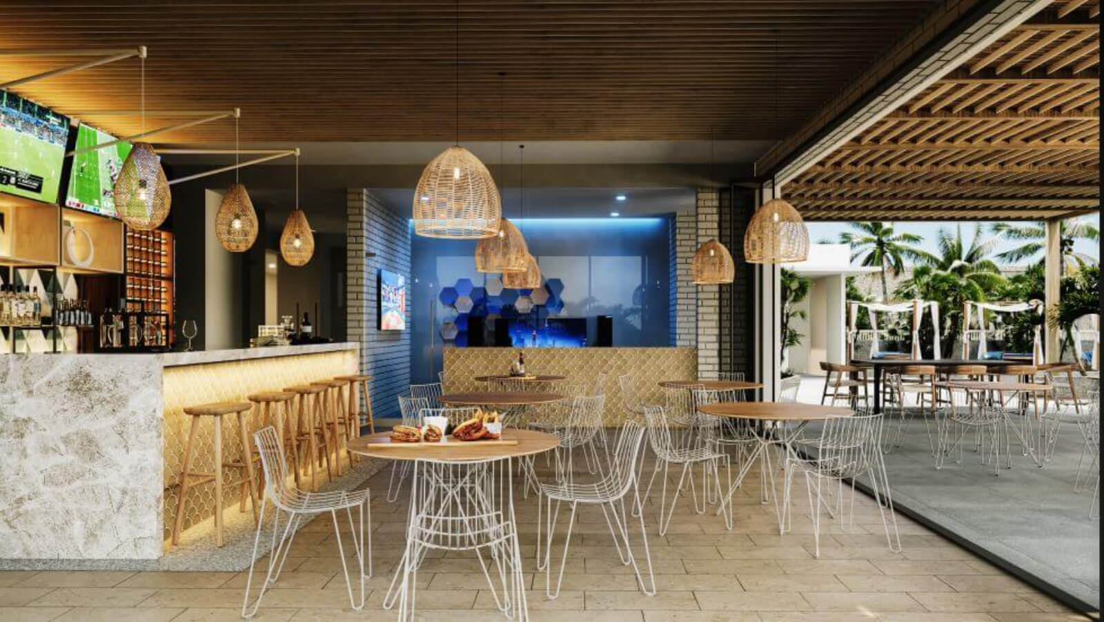 Condo with 100 m2 garden,  infinity pool, pet spa, cowork, gym, pre-construction, on Nader Avenue, Cancun, for sale.