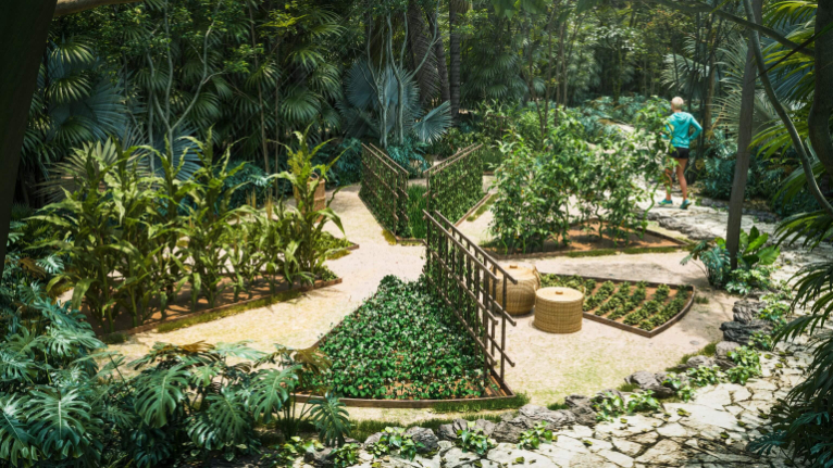 Land with clubhouse, private community surrounded by nature for sale Tulum.